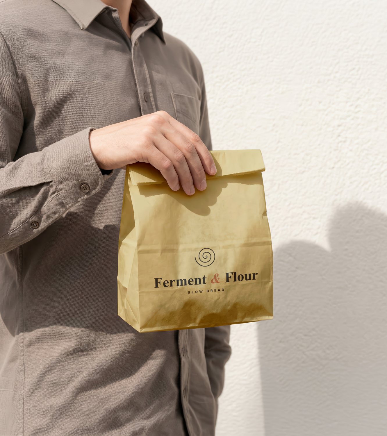 Holding the bakery bag